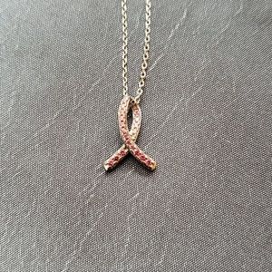 Pink Ribbon Necklace